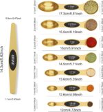 Magnetic Measuring Spoons Set Stainless Steel with Leveler, Stackable Metal Tablespoon Measure Spoon for Baking, Measuring Cups and Spoon Set Kitchen Gadgets Apartment Essentials Fits in Spice Jars - Image 2