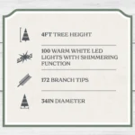 4' Pre-Lit Green Cypress Artificial Christmas Potted Tree with 100 Warm White Twinkle LED Lights, by My Texas House - Image 6