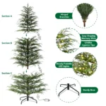 7.5' Pre-Lit Green Cypress Artificial Christmas Tree with 500 Warm White Twinkle LED Lights, by My Texas House - Image 3