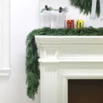 My Texas House 9ft Non-lit Natural Feel Cedar Green Artificial Christmas Garland, Soft PE - Image 2
