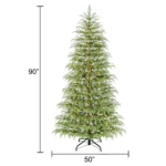 7.5' Pre-Lit Green Cypress Artificial Christmas Tree with 500 Warm White Twinkle LED Lights, by My Texas House - Image 5