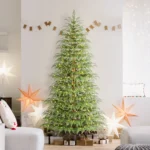 7.5' Pre-Lit Green Cypress Artificial Christmas Tree with 500 Warm White Twinkle LED Lights, by My Texas House - Image 2