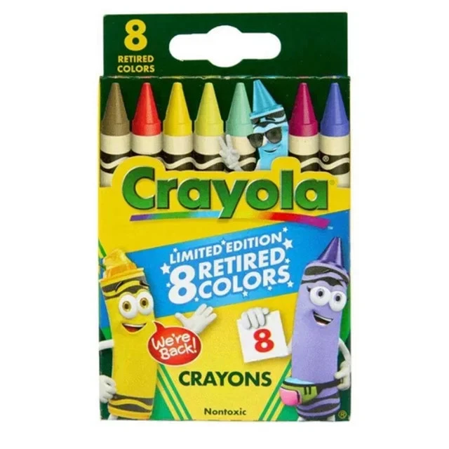 s-l1600 (2) Crayola Limited Edition Retired Colors Crayons 8 Count Collectible 1Box Non-Toxic Art Supplies - Image 1