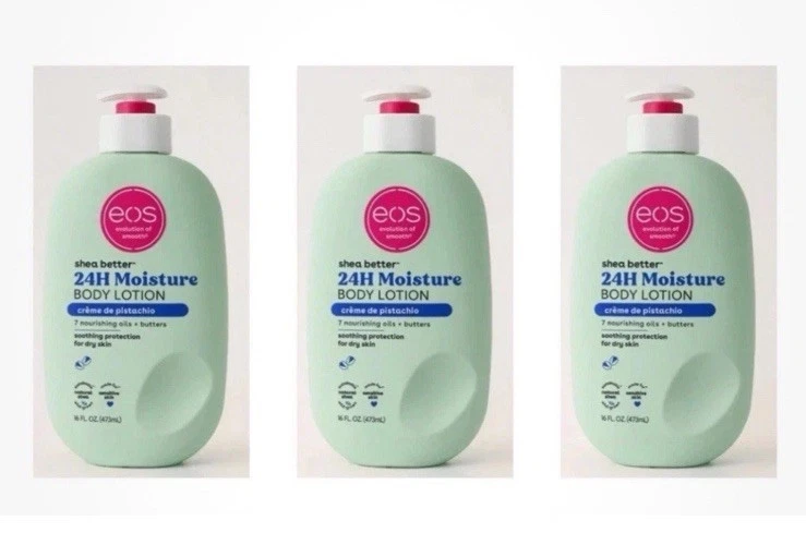 s-l1600 (9) EOS 24H Moisture Crème de Pistachio Body Lotion Hydrating Skin Care Cream Long-Lasting Moisturizer 3-Pack - Image 1