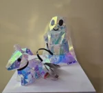 Christian Siriano LED Light Up Ghost Dog Figurine Walking Halloween Ghost Decoration for Spooky Indoor Holiday Décor - Image 2