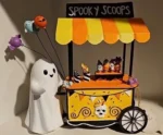 Goblin & Ghoul Sweet Treats Spooky Scoops Halloween Cart 10” x 7” Festive Collectible Tabletop Decoration Seasonal Holiday Display - Image 3